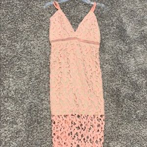 Pink dress. Never worn. Lace